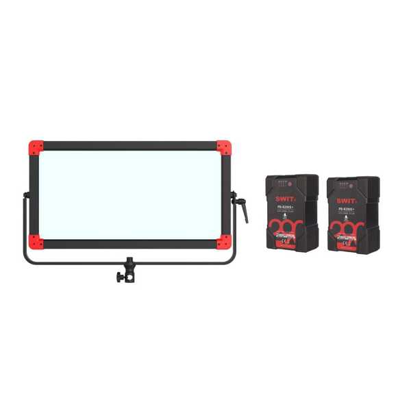 Swit PL-E90P Akku Kit ( 2x PB-R290S+), Waterproof 3rd Generation 90W LED Panel Light, ultra slim, V-Mount